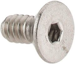 Value Collection - #4-40 UNC Hex Socket Drive, 82° Flat Screw - Grade 18-8 Stainless Steel, 1/4" OAL - USA Tool & Supply
