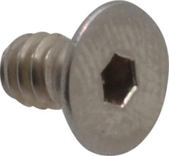 Value Collection - #6-32 UNC Hex Socket Drive, 82° Flat Screw - Grade 18-8 Stainless Steel, 1/4" OAL - USA Tool & Supply
