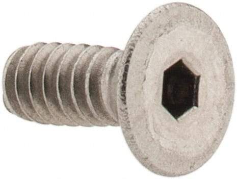 Value Collection - #6-32 UNC Hex Socket Drive, 82° Flat Screw - Grade 18-8 Stainless Steel, 3/8" OAL - USA Tool & Supply
