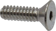 Value Collection - #6-32 UNC Hex Socket Drive, 82° Flat Screw - Grade 18-8 Stainless Steel, 1/2" OAL - USA Tool & Supply