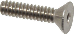 Value Collection - #6-32 UNC Hex Socket Drive, 82° Flat Screw - Grade 18-8 Stainless Steel, 5/8" OAL - USA Tool & Supply
