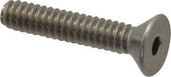 Value Collection - #6-32 UNC Hex Socket Drive, 82° Flat Screw - Grade 18-8 Stainless Steel, 3/4" OAL - USA Tool & Supply