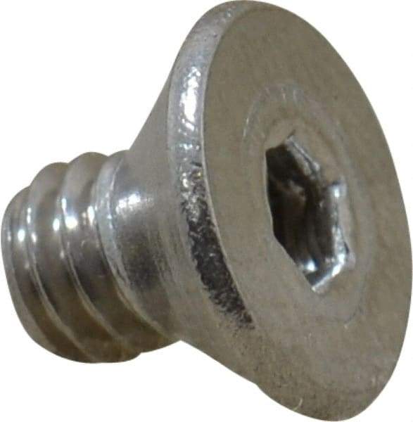 Value Collection - #8-32 UNC Hex Socket Drive, 82° Flat Screw - Grade 18-8 Stainless Steel, 1/4" OAL - USA Tool & Supply