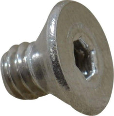Value Collection - #8-32 UNC Hex Socket Drive, 82° Flat Screw - Grade 18-8 Stainless Steel, 1/4" OAL - USA Tool & Supply