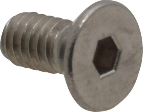 Value Collection - #8-32 UNC Hex Socket Drive, 82° Flat Screw - Grade 18-8 Stainless Steel, 3/8" OAL - USA Tool & Supply
