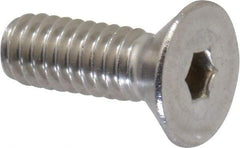 Value Collection - #8-32 UNC Hex Socket Drive, 82° Flat Screw - Grade 18-8 Stainless Steel, 1/2" OAL - USA Tool & Supply