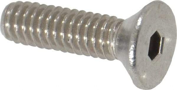 Value Collection - #8-32 UNC Hex Socket Drive, 82° Flat Screw - Grade 18-8 Stainless Steel, 5/8" OAL - USA Tool & Supply