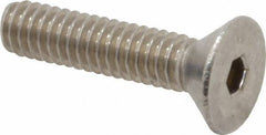 Value Collection - #8-32 UNC Hex Socket Drive, 82° Flat Screw - Grade 18-8 Stainless Steel, 3/4" OAL - USA Tool & Supply