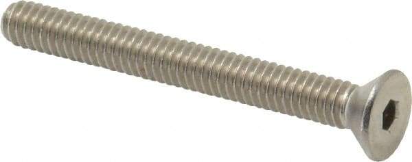 Value Collection - #8-32 UNC Hex Socket Drive, 82° Flat Screw - Grade 18-8 Stainless Steel, 1-1/2" OAL - USA Tool & Supply