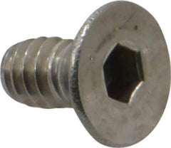 Value Collection - #10-24 UNC Hex Socket Drive, 82° Flat Screw - Grade 18-8 Stainless Steel, 3/8" OAL - USA Tool & Supply