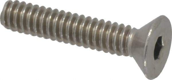 Value Collection - #10-24 UNC Hex Socket Drive, 82° Flat Screw - Grade 18-8 Stainless Steel, 1" OAL - USA Tool & Supply