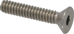 Value Collection - #10-24 UNC Hex Socket Drive, 82° Flat Screw - Grade 18-8 Stainless Steel, 1" OAL - USA Tool & Supply