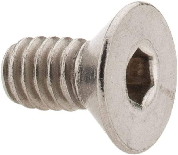 Value Collection - 1/4-20 UNC Hex Socket Drive, 82° Flat Screw - Grade 18-8 Stainless Steel, 1/2" OAL - USA Tool & Supply