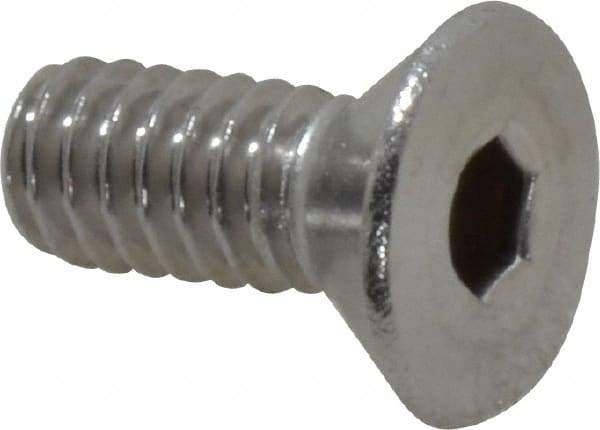 Value Collection - 1/4-20 UNC Hex Socket Drive, 82° Flat Screw - Grade 18-8 Stainless Steel, 5/8" OAL - USA Tool & Supply