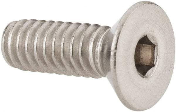 Value Collection - 1/4-20 UNC Hex Socket Drive, 82° Flat Screw - Grade 18-8 Stainless Steel, 3/4" OAL - USA Tool & Supply