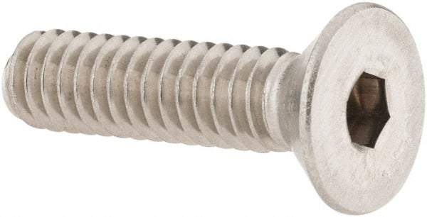 Value Collection - 1/4-20 UNC Hex Socket Drive, 82° Flat Screw - Grade 18-8 Stainless Steel, 1" OAL - USA Tool & Supply