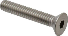 Value Collection - 1/4-20 UNC Hex Socket Drive, 82° Flat Screw - Grade 18-8 Stainless Steel, 1-1/2" OAL - USA Tool & Supply