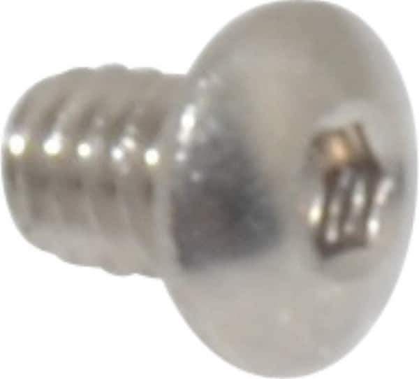 Value Collection - #2-56 UNC Hex Socket Drive, Button Screw - Grade 18-8 Stainless Steel, 1/8" Length Under Head - USA Tool & Supply