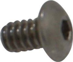 Value Collection - #4-40 UNC Hex Socket Drive, Button Screw - Grade 18-8 Stainless Steel, Uncoated, Fully Threaded, 3/16" Length Under Head - USA Tool & Supply