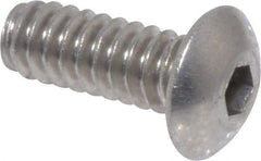 Value Collection - #6-32 UNC Hex Socket Drive, Button Screw - Grade 18-8 Stainless Steel, Uncoated, Fully Threaded, 3/8" Length Under Head - USA Tool & Supply