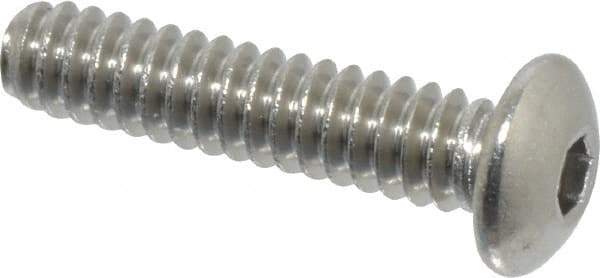 Value Collection - #6-32 UNC Hex Socket Drive, Button Screw - Grade 18-8 Stainless Steel, Uncoated, Fully Threaded, 5/8" Length Under Head - USA Tool & Supply