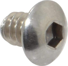 Value Collection - #10-24 UNC Hex Socket Drive, Button Screw - Grade 18-8 Stainless Steel, Uncoated, Fully Threaded, 1/4" Length Under Head - USA Tool & Supply