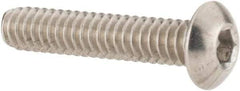 Value Collection - #10-24 UNC Hex Socket Drive, Button Screw - Grade 18-8 Stainless Steel, Uncoated, Fully Threaded, 1" Length Under Head - USA Tool & Supply