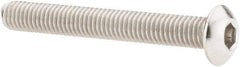 Value Collection - #10-32 UNF Hex Socket Drive, Button Screw - Grade 18-8 Stainless Steel, 1-1/2" Length Under Head - USA Tool & Supply