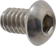 Value Collection - 1/4-20 UNC Hex Socket Drive, Button Screw - Grade 18-8 Stainless Steel, 3/8" Length Under Head - USA Tool & Supply