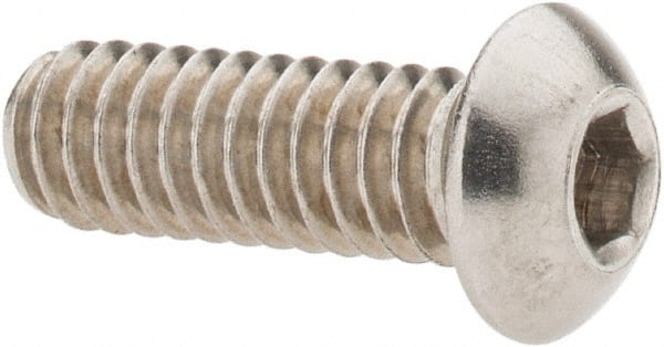 Value Collection - 1/4-20 UNC Hex Socket Button Cap Screw - USA Tool & Supply
