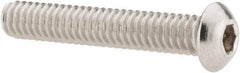 Value Collection - 1/4-20 UNC Hex Socket Drive, Button Screw - Grade 18-8 Stainless Steel, 1-1/2" Length Under Head - USA Tool & Supply