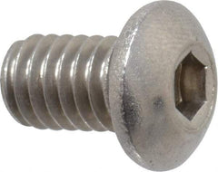 Value Collection - 5/16-18 UNC Hex Socket Drive, Button Screw - Grade 18-8 Stainless Steel, 1/2" Length Under Head - USA Tool & Supply