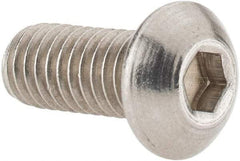 Value Collection - 5/16-18 UNC Hex Socket Drive, Button Screw - Grade 18-8 Stainless Steel, 3/4" Length Under Head - USA Tool & Supply