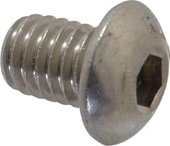 Value Collection - 3/8-16 UNC Hex Socket Drive, Button Screw - Grade 18-8 Stainless Steel, 1/2" Length Under Head - USA Tool & Supply