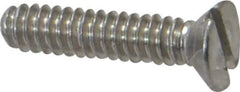 Value Collection - #4-40 UNC, 1/2" OAL Slotted Drive Machine Screw - Flat Head, Grade 18-8 Stainless Steel, Uncoated, Without Washer - USA Tool & Supply