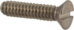 Value Collection - #6-32 UNC, 5/8" OAL Slotted Drive Machine Screw - Flat Head, Grade 18-8 Stainless Steel, Uncoated, Without Washer - USA Tool & Supply