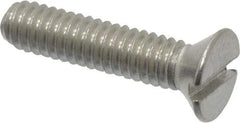 Value Collection - #8-32 UNC, 3/4" OAL Slotted Drive Machine Screw - Flat Head, Grade 18-8 Stainless Steel, Uncoated, Without Washer - USA Tool & Supply