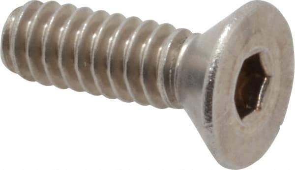 Value Collection - #10-24 UNC, 5/8" OAL Slotted Drive Machine Screw - Flat Head, Grade 18-8 Stainless Steel, Uncoated, Without Washer - USA Tool & Supply