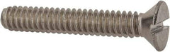 Value Collection - #10-24 UNC, 1-1/4" OAL Slotted Drive Machine Screw - Flat Head, Grade 18-8 Stainless Steel, Uncoated, Without Washer - USA Tool & Supply