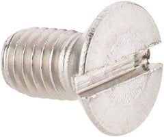Value Collection - #10-32 UNF, 3/8" OAL Slotted Drive Machine Screw - Flat Head, Grade 18-8 Stainless Steel, Uncoated, Without Washer - USA Tool & Supply
