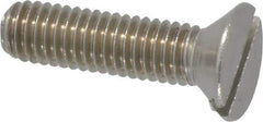 Value Collection - #10-32 UNF, 3/4" OAL Slotted Drive Machine Screw - Flat Head, Grade 18-8 Stainless Steel, Uncoated, Without Washer - USA Tool & Supply