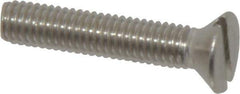 Value Collection - #10-32 UNF, 1" OAL Slotted Drive Machine Screw - Flat Head, Grade 18-8 Stainless Steel, Uncoated, Without Washer - USA Tool & Supply