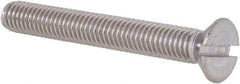 Value Collection - #10-32 UNF, 1-1/2" OAL Slotted Drive Machine Screw - Flat Head, Grade 18-8 Stainless Steel, Uncoated, Without Washer - USA Tool & Supply