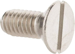 Value Collection - 5/16-18 UNC, 3/4" OAL Slotted Drive Machine Screw - Flat Head, Grade 18-8 Stainless Steel, Uncoated, Without Washer - USA Tool & Supply