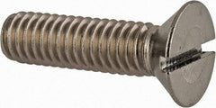 Value Collection - 5/16-18 UNC, 1-1/4" OAL Slotted Drive Machine Screw - Flat Head, Grade 18-8 Stainless Steel, Uncoated, Without Washer - USA Tool & Supply