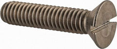 Value Collection - 5/16-18 UNC, 1-1/2" OAL Slotted Drive Machine Screw - Flat Head, Grade 18-8 Stainless Steel, Uncoated, Without Washer - USA Tool & Supply