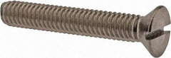 Value Collection - 5/16-18 UNC, 2" OAL Slotted Drive Machine Screw - Flat Head, Grade 18-8 Stainless Steel, Uncoated, Without Washer - USA Tool & Supply