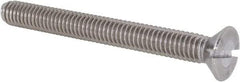Value Collection - 5/16-18 UNC, 3" OAL Slotted Drive Machine Screw - Flat Head, Grade 18-8 Stainless Steel, Uncoated, Without Washer - USA Tool & Supply