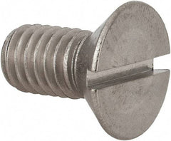 Value Collection - 3/8-16 UNC, 3/4" OAL Slotted Drive Machine Screw - Flat Head, Grade 18-8 Stainless Steel, Uncoated, Without Washer - USA Tool & Supply
