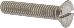 Value Collection - 3/8-16 UNC, 2" OAL Slotted Drive Machine Screw - Flat Head, Grade 18-8 Stainless Steel, Uncoated, Without Washer - USA Tool & Supply